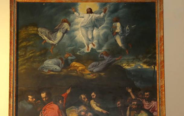 Detalle de 'La transfiguración del Señor en el monte Tabor'.