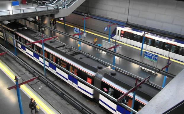 Un vagón de la serie 6000 del Metro de Madrid. 