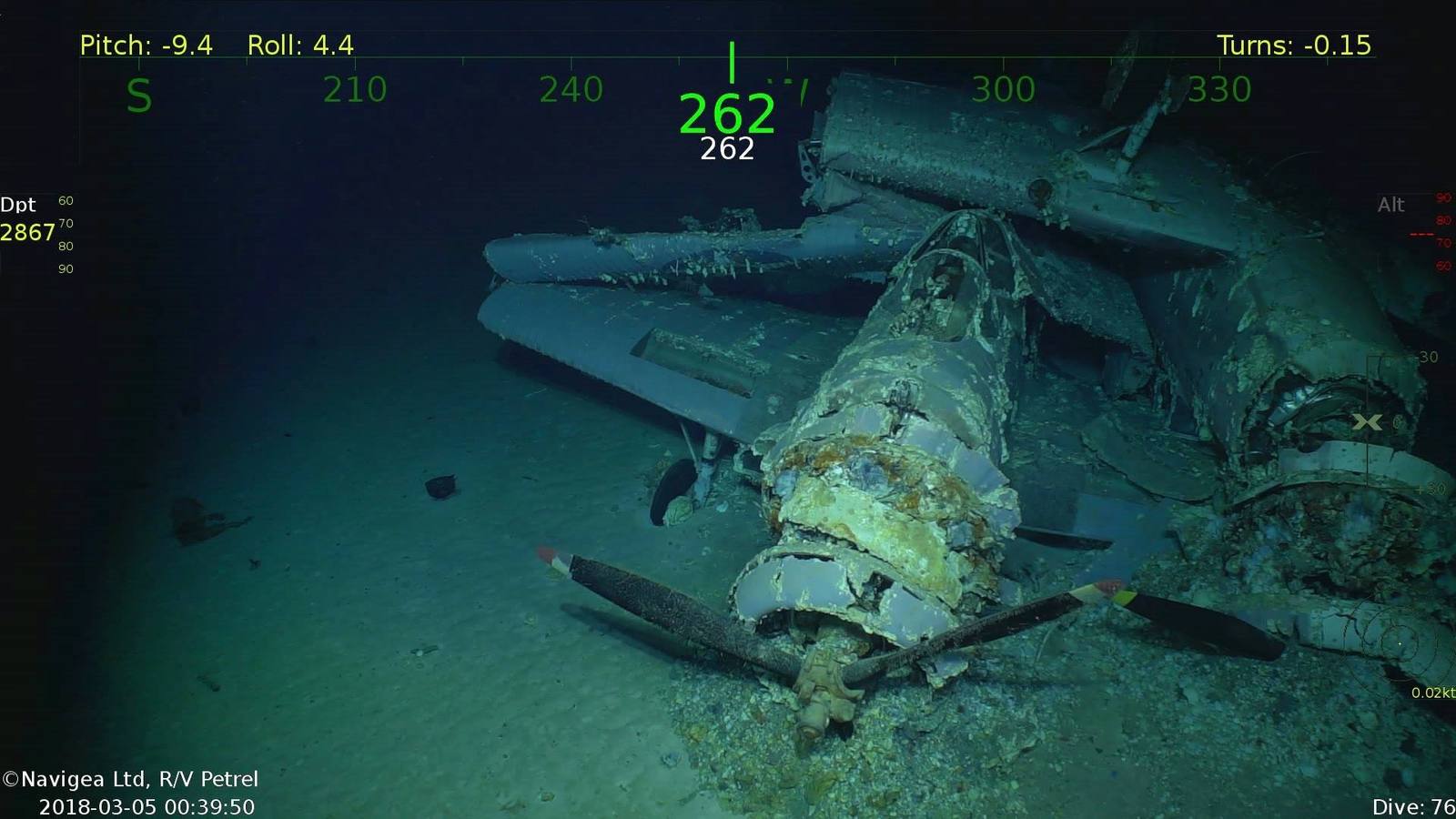 El USS Lexington se hundió el 8 de mayo de 1942 con 35 aviones a bordo en el combate librado en el Mar de Coral