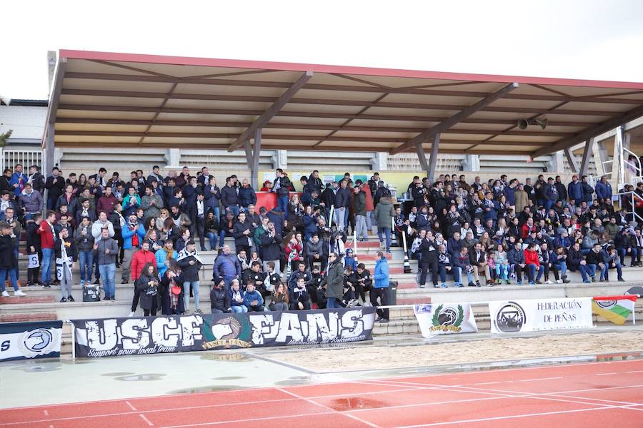 Importante victoria en la prolongación de Unionistas de Salamanca. Un balón colgado por Jorge Alonso en el 93 fue cabeceado por Isaac Manjón a las mallas para darle el triunfo a los salmantinos en un flojo partido del equipo de Astu en Las Pistas ante el Almazán