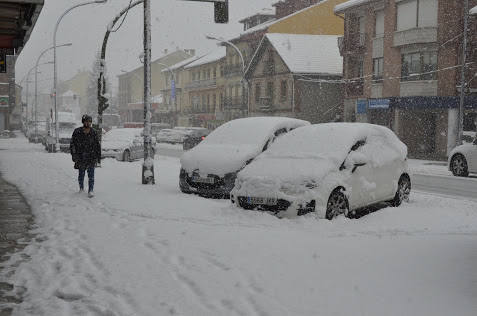 Fotos: Nieve en El Espinar y en el Puerto de Navacerrada