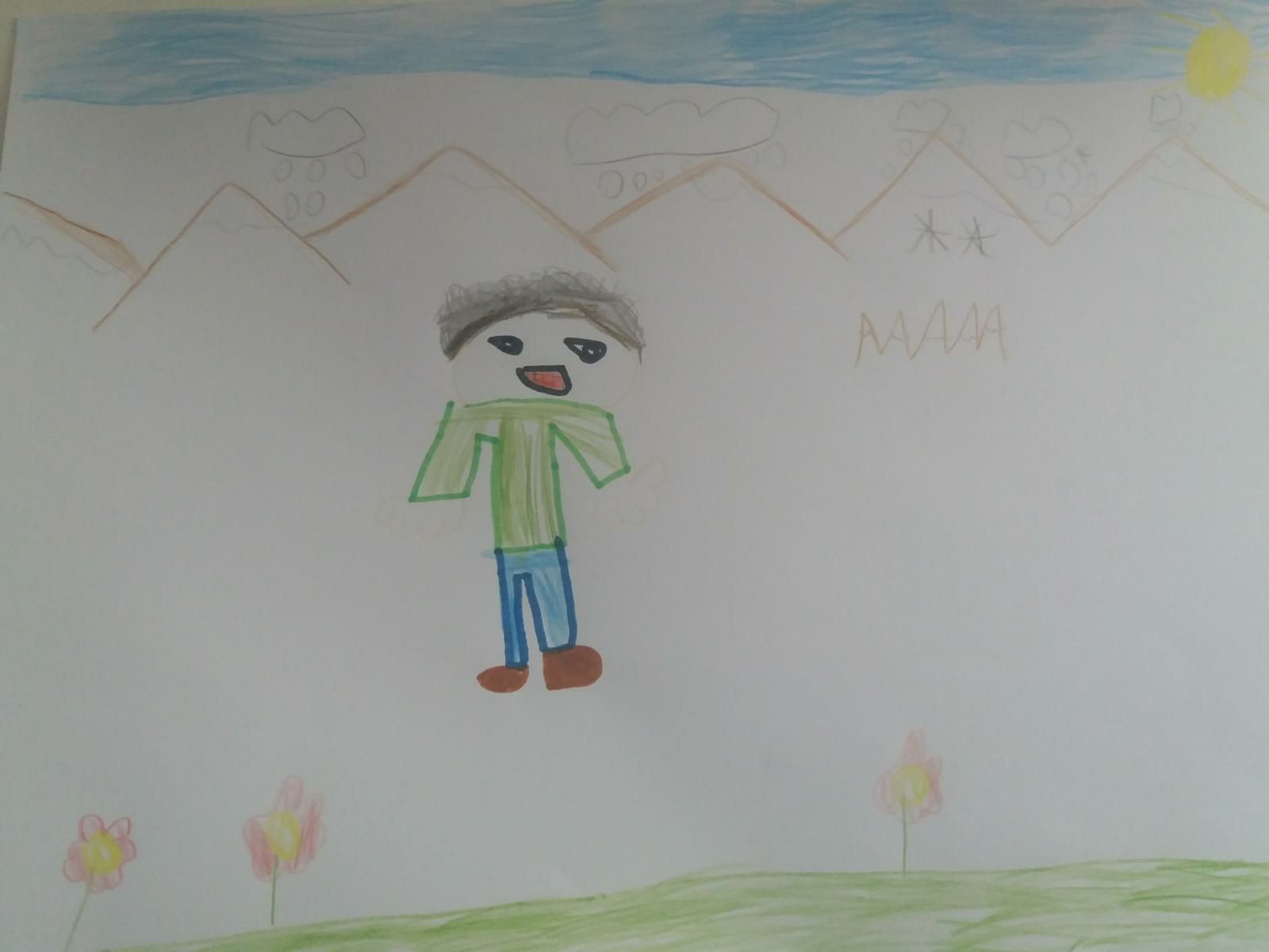 Álvaro González (9 años), Miguel González (6 años) y Paula González (4 años) han hecho estos dibujos para felicitar a su padre. La madre se llama Lucía García y dice: "¡Nos gustaría felicitar mañana a un súper papá que tenemos! Se llama Javier González ...nos gustaría darle una sorpresa ya que es lector del Norte de Castilla. eguro que le harían mucha ilusión a nuestro prota del día y a todos los artistas de las obras."