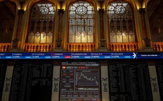 El Ibex-35 cierra al alza, pero lejos de los 9.700 puntos