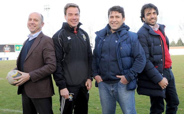 Jaime Alonso-Lasheras,Álvar Enciso, Fernando de la Calle y Miguel Ángel Frechilla, cuatro de los siete vallisoletanos que disputaron el Mundial de 1999.