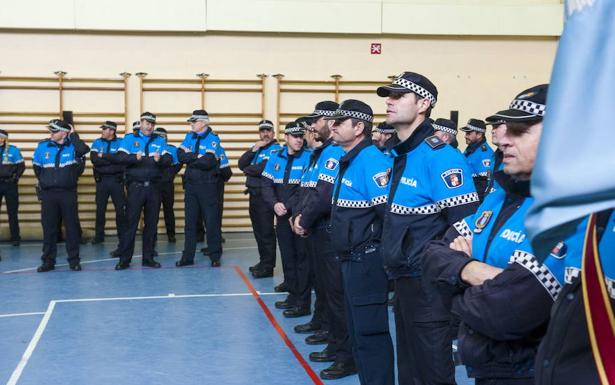 Agentes de la Policía Local de Segovia, en la celebración de la última festividad patronal. 