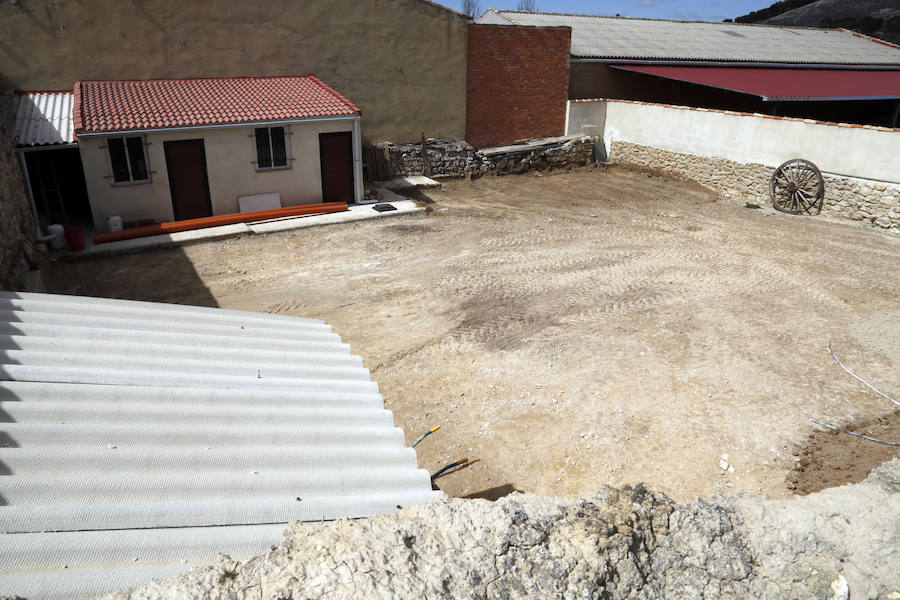 Patio de Hontoria donde se encontraron los restos. 