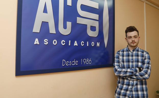 Adrián Gutérresz, este sábado en la sede de Acup.