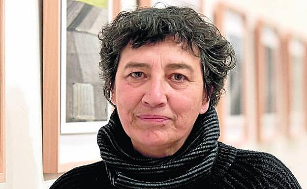 La poeta Amalia Iglesias, en La Alhóndiga. 