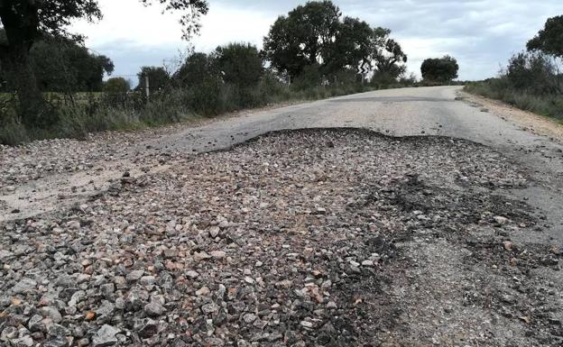 La imagen ilustra el estado en el que se encuentra ese camino. 