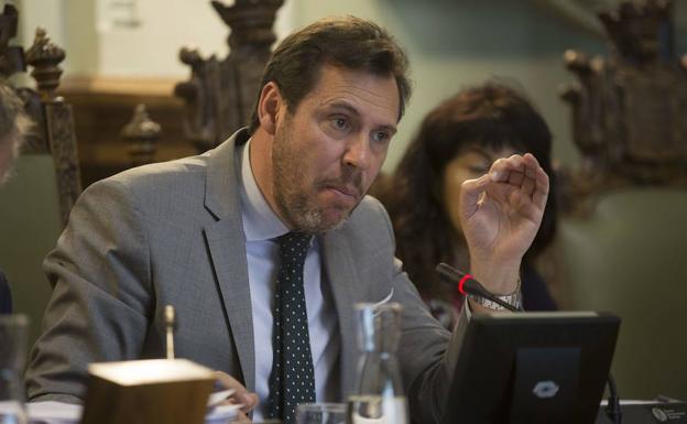 Óscar Puente, durante el pleno del Ayuntamiento de Valladolid de la semana pasada.