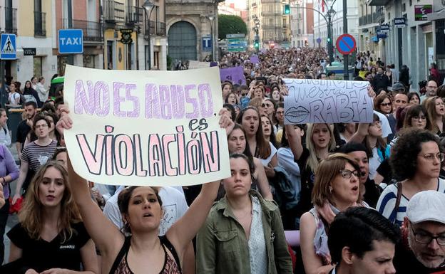 Manifestación contra la sentencia de La Manada en Valladolid.