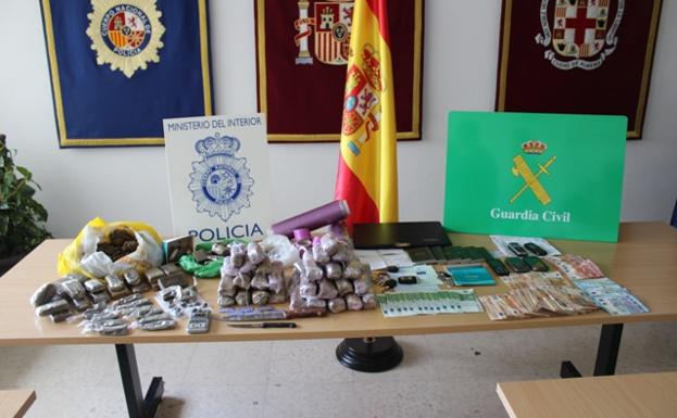 Material intervenido en la operación.