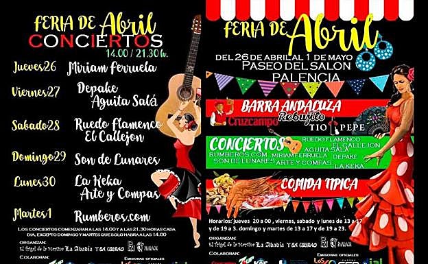 Cartel de la Feria de Abril palentina, que se celebrará este fin de semana. 