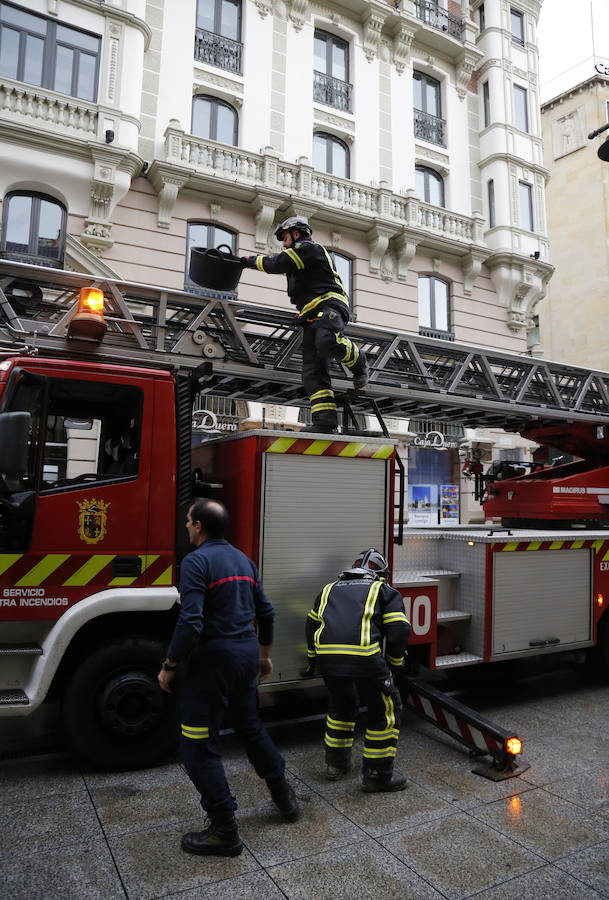 Bomberos de Palencia, durante una intervención. 