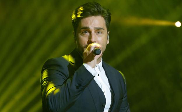 David Bustamante durante un concierto en Valladolid. 