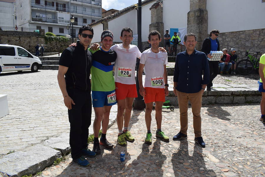 Miguel Ángel Heras, Álvaro García y Roberto Heras, podio de la prueba masculina. 