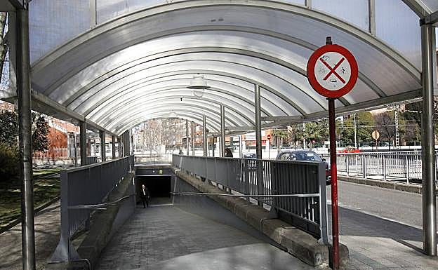 Paso subterráneo de Los Jardinillos de Palencia. 