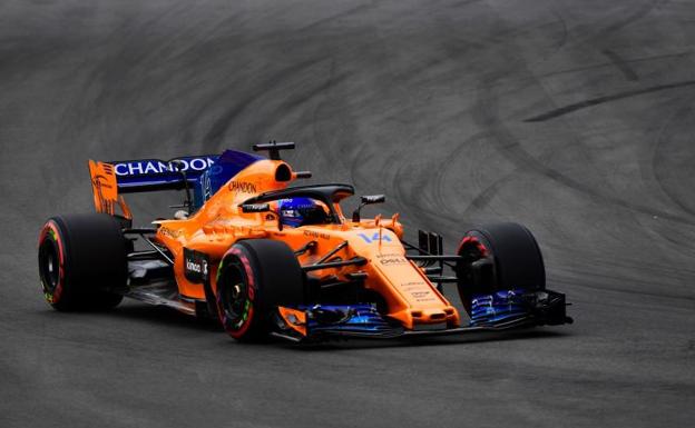 Fernando Alonso, durante la sesión de clasificación. 