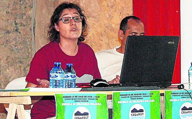 Katy Cuesta, durante la charla sobre medio ambiente incluida en el Cegafest del año pasado. 