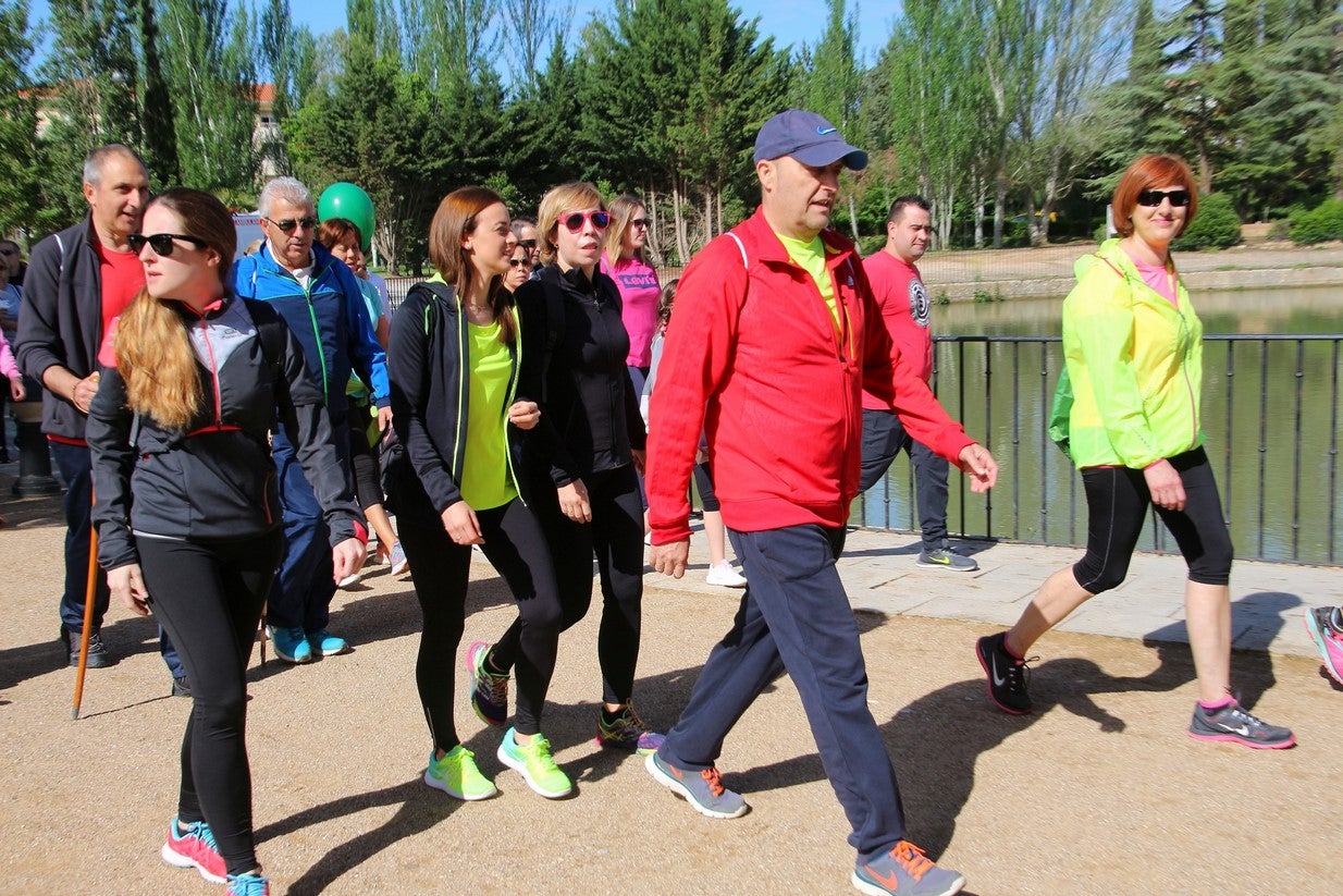 La marcha transcurrió junto al Canal de Castilla, 14 kilómetros de distancia en un recorrido de ida y vuelta por los caminos de sirga, hasta el conocido como puente de Moral