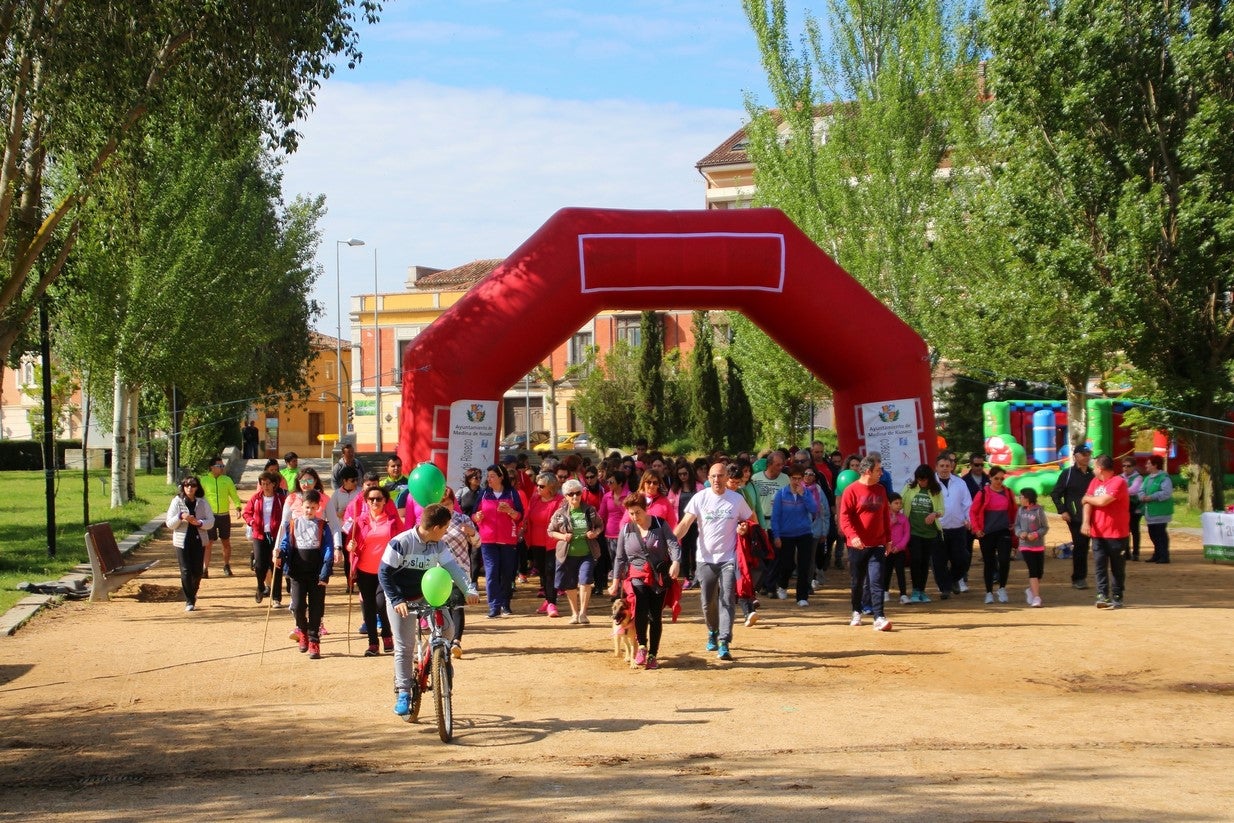 La marcha transcurrió junto al Canal de Castilla, 14 kilómetros de distancia en un recorrido de ida y vuelta por los caminos de sirga, hasta el conocido como puente de Moral