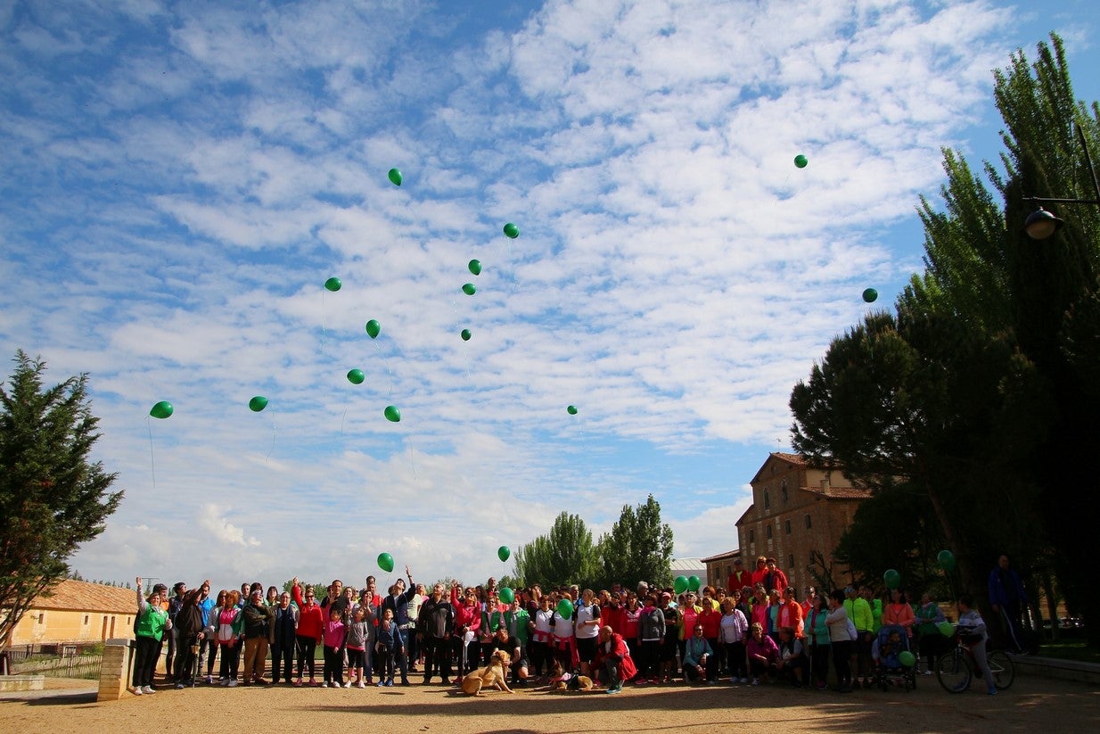 La marcha transcurrió junto al Canal de Castilla, 14 kilómetros de distancia en un recorrido de ida y vuelta por los caminos de sirga, hasta el conocido como puente de Moral