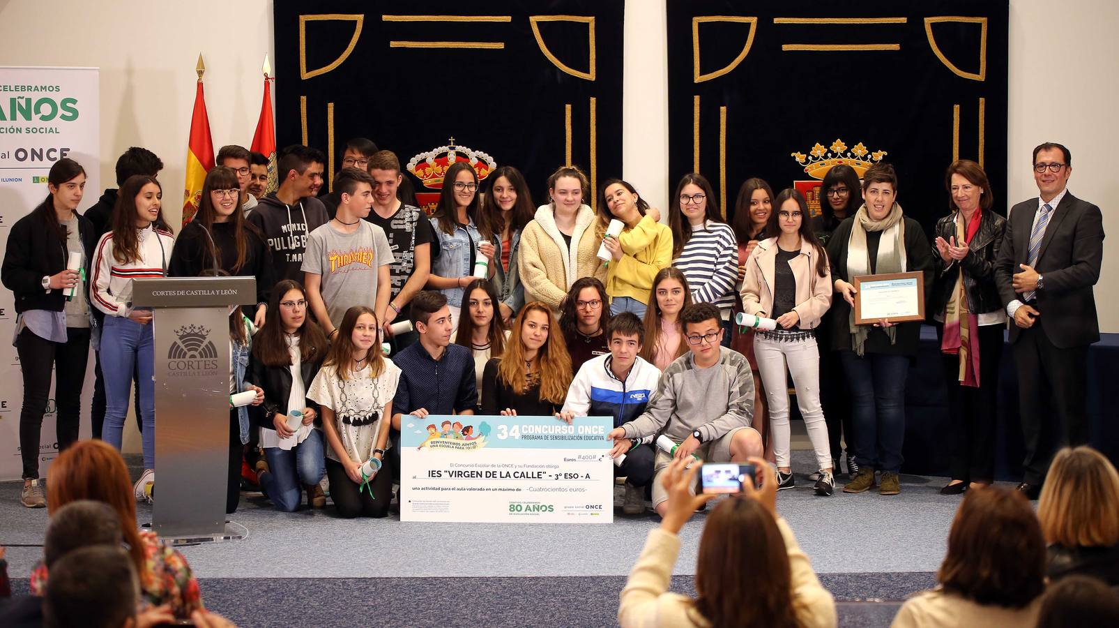 Fotos: Entrega de los premios del Concurso Escolar de la ONCE en las Cortes