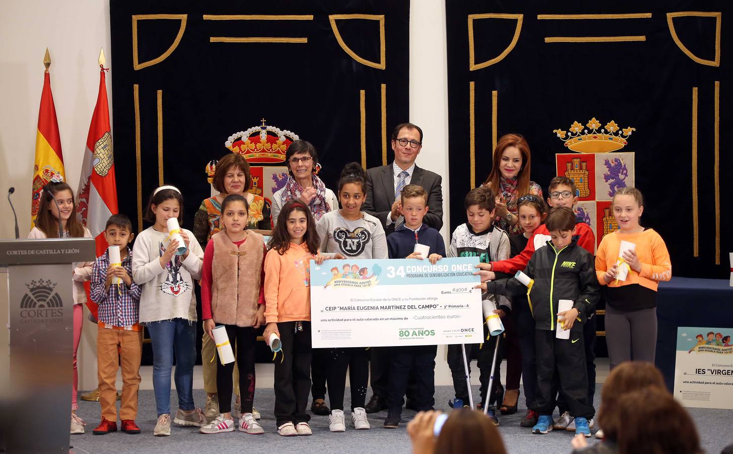 Fotos: Entrega de los premios del Concurso Escolar de la ONCE en las Cortes