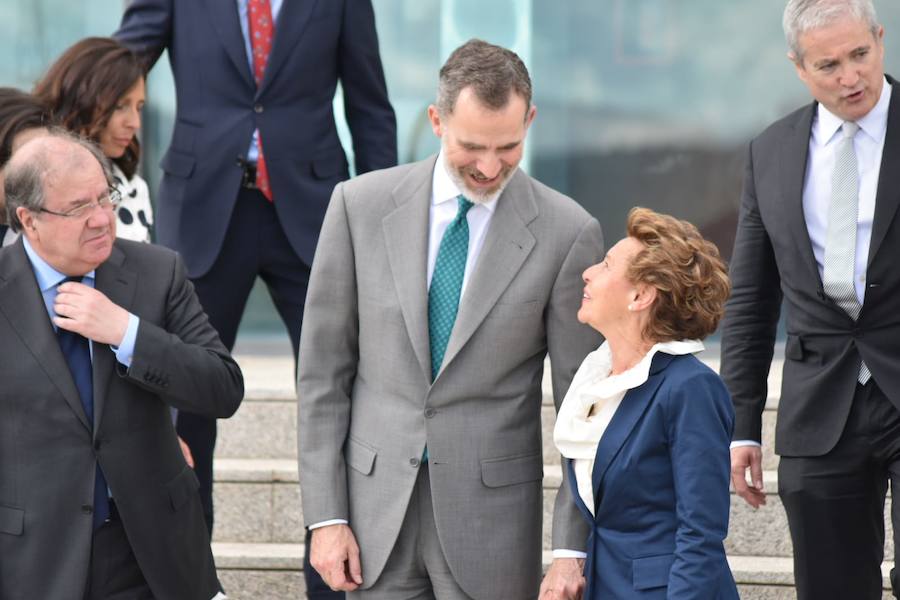 Fotos: El Rey, recibido en Aguilar de Campoo (1/2)