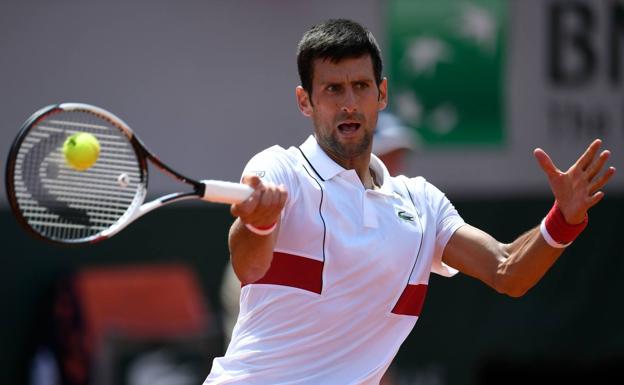 Novak Djokovic, durante el partido ante Munar. 
