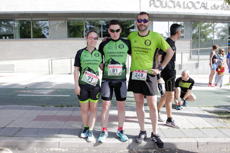 El triatleta vasco Gorka Lucena y la salmantina Lourdes Lobato se han impuesto en el XXI Cross Policía Local de Salamanca que se ha celebrado sobre un recorrido de algo más de 9 kilómetros