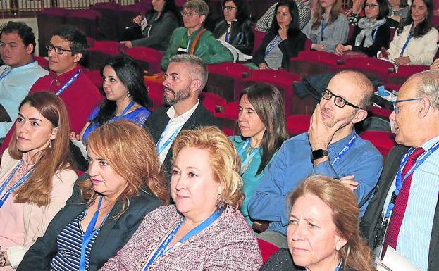 Asistentes al congreso de otorrinolaringología que se celebra en Segovia. 