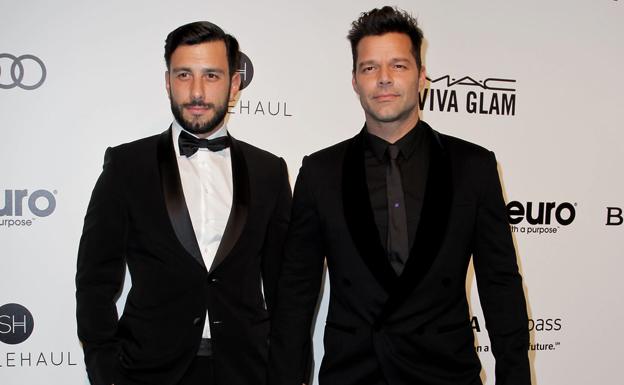 Ricky Martin con su pareja Jwan Yosef