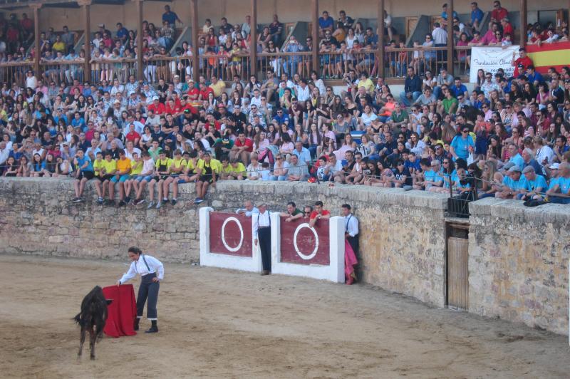 Uno de los momentos de la becerrada de Rioseco. 