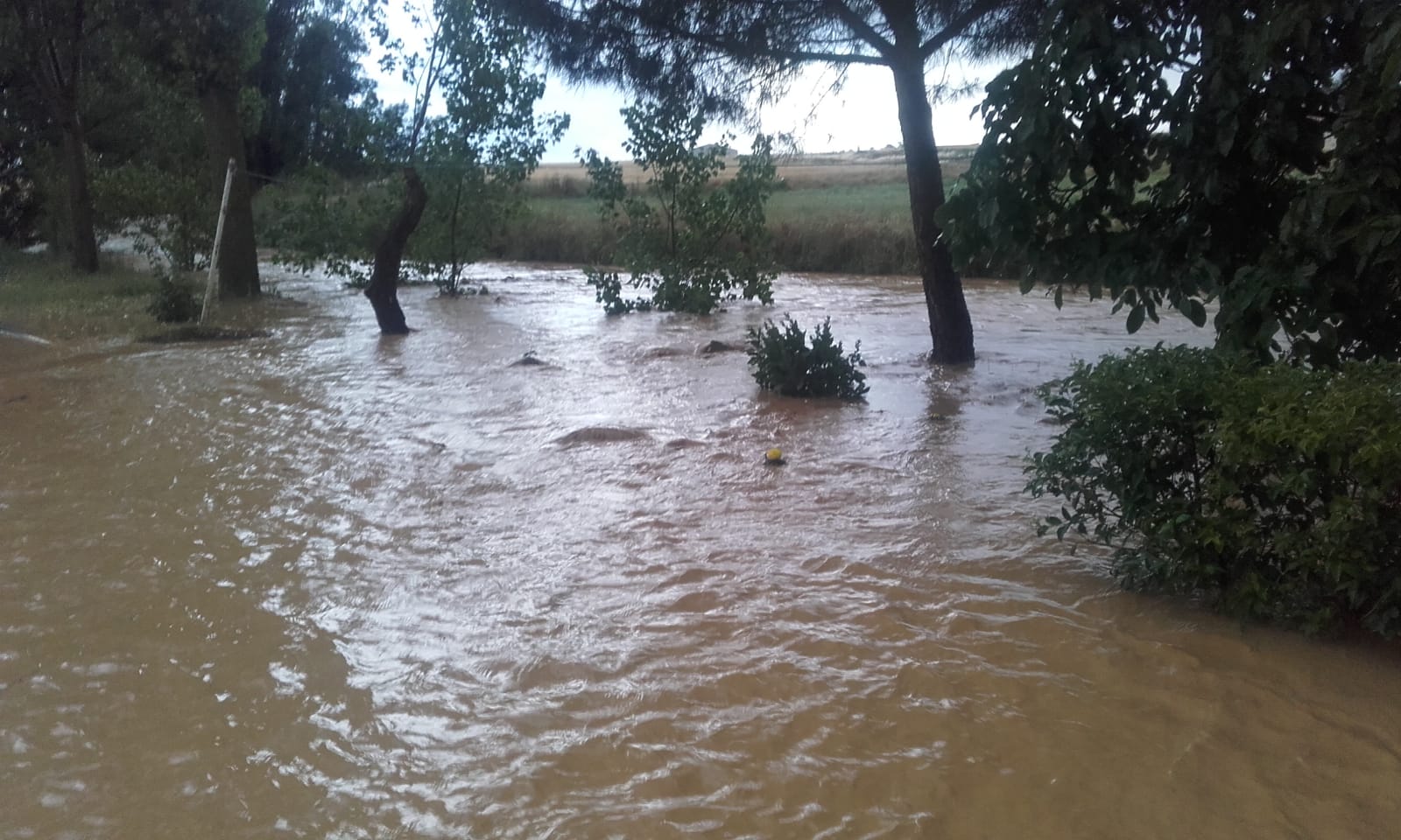 Los bomberos tuvieron que achicar agua en varias viviendas tras recoger hasta 45 litros por metro cuadrado, según algunos vecinos