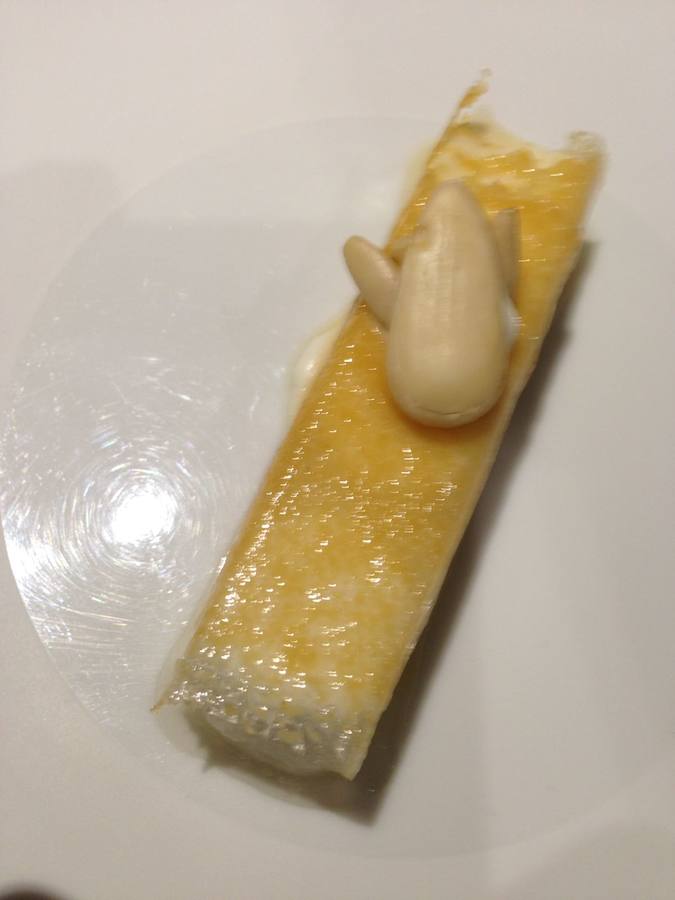 Menú realizado por el chef Víctor Martín, del Restaurante Trigo con estrella Michelin, a propósito de Las Edades del Hombre en Aguilar de Campoo.