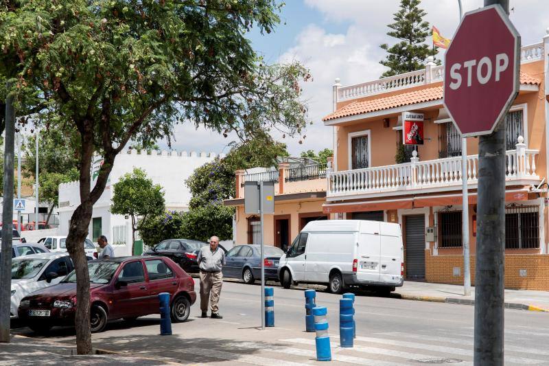 Vista de la calle de Dos Hermanas donde se produjo el suceso.