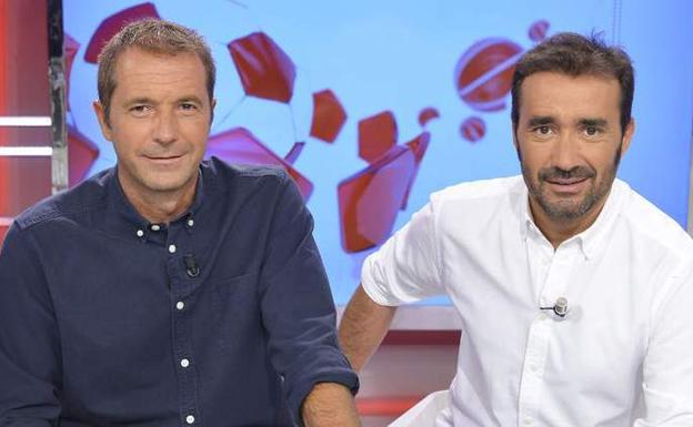 Castaño (derecha) junto a Carreño en 'Deportes Cuatro'.