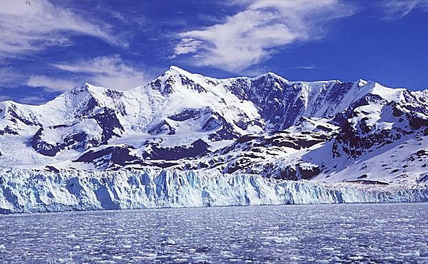 Glaciar en el Antártico.
