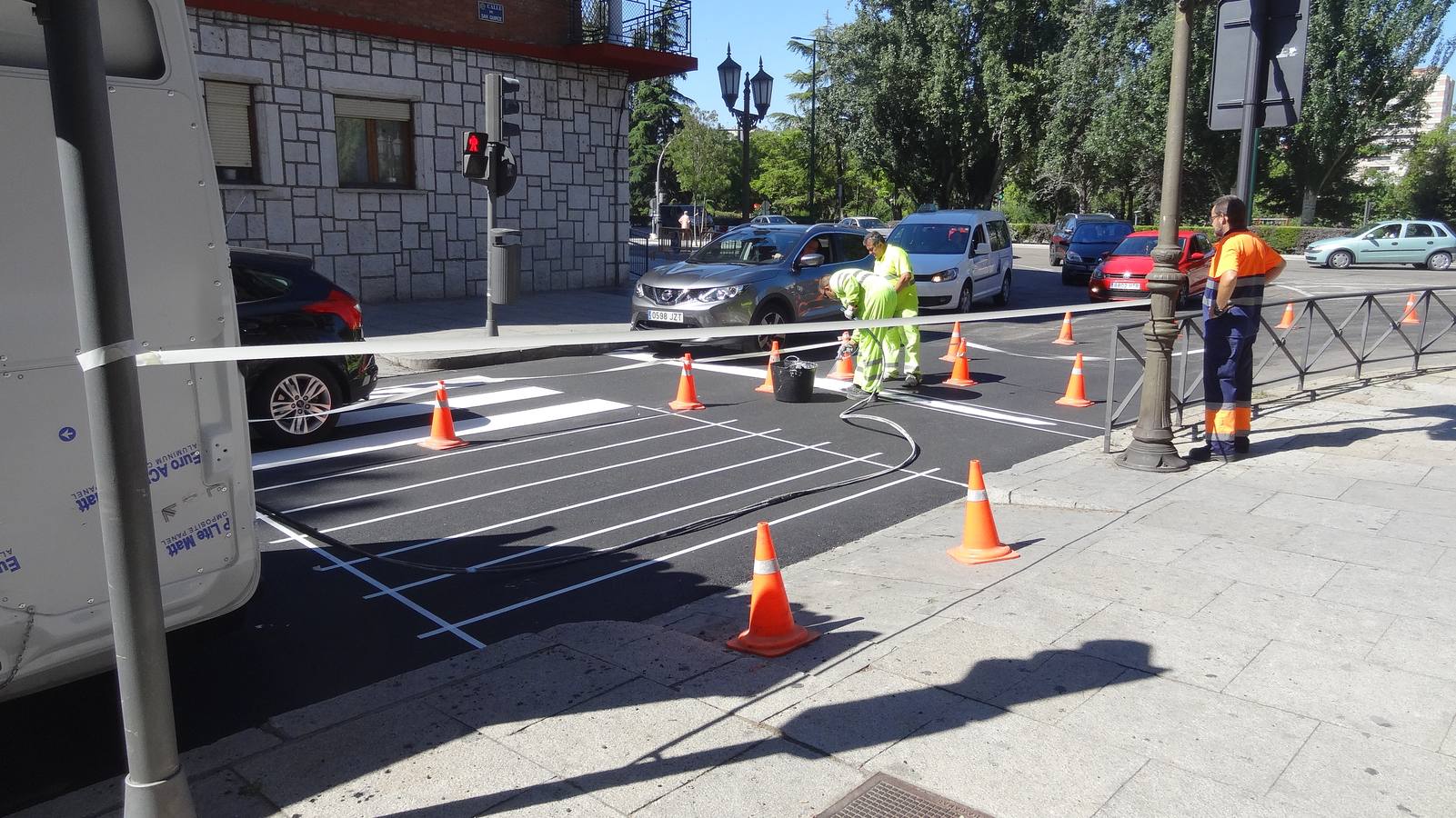 Los conductores que circulen por esta vía se encontrarán con uno de los nueve avisadores de velocidad que acaba de instalar el Ayuntamiento