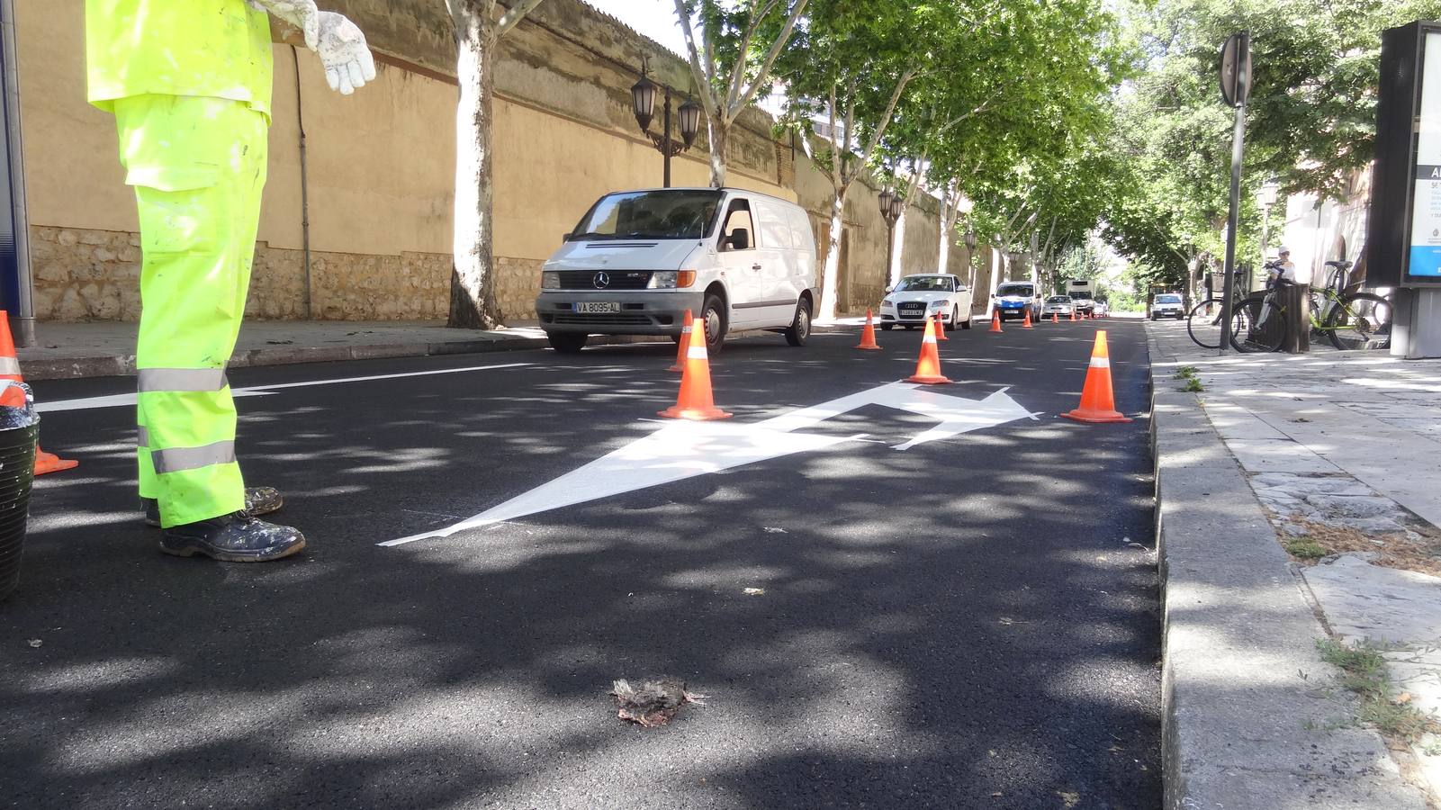 Los conductores que circulen por esta vía se encontrarán con uno de los nueve avisadores de velocidad que acaba de instalar el Ayuntamiento