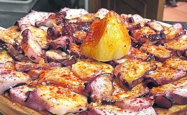 Plato de pulpo a la sanabresa. 