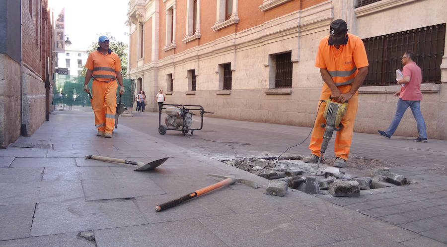 Fotos: Catas de las obras del parking de la Plaza Mayor de Valladolid
