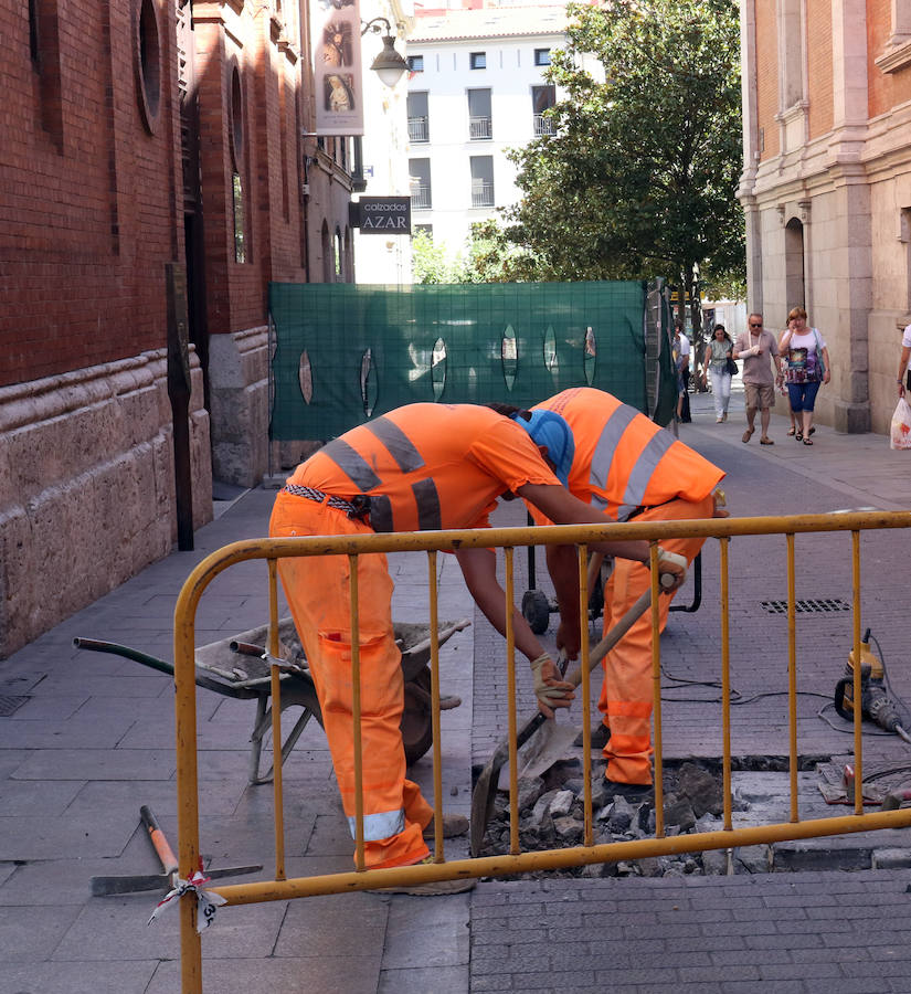 Fotos: Catas de las obras del parking de la Plaza Mayor de Valladolid
