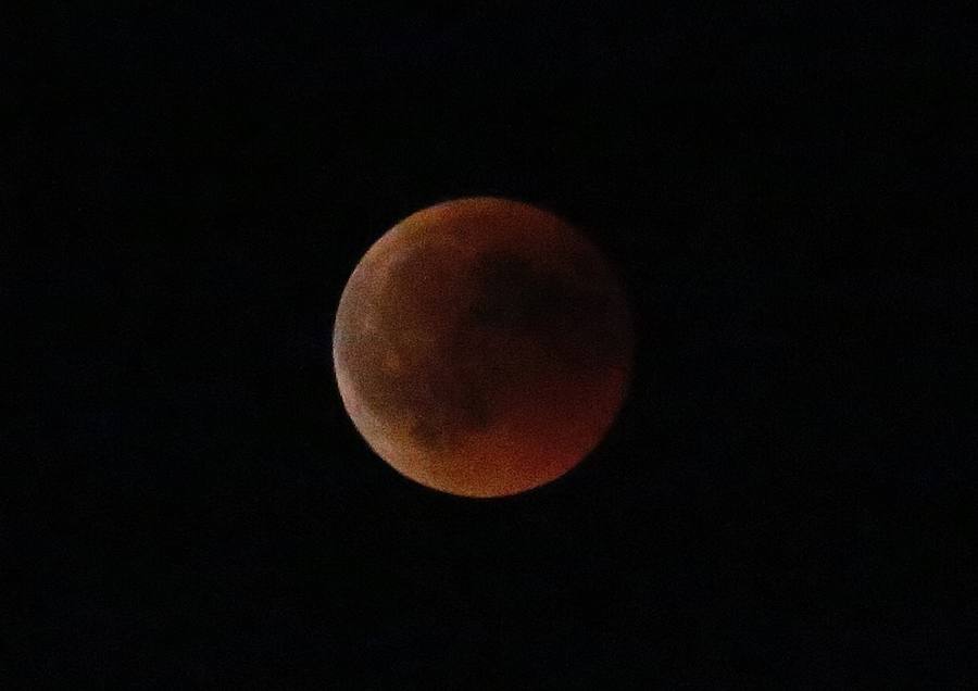 Vista del eclipse desde Madrid. 