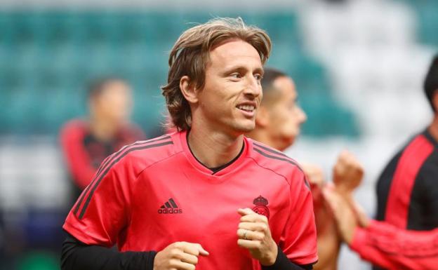 Luka Modric, durante un entrenamiento. 