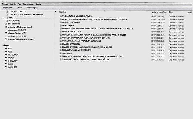 Captura de pantalla del ordenador donde se requisó la información y documentación adjunta.