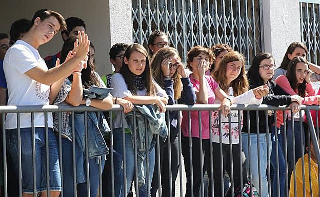 Alumnos del María Moliner durante la semana de movilidad. 