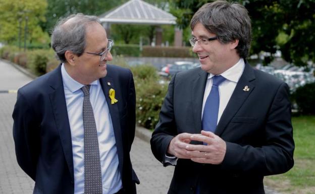 Quim Torra y Carles Puigdemont. 