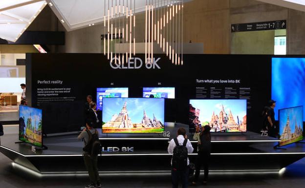 Promoción de televisores 8k en el IFA. 